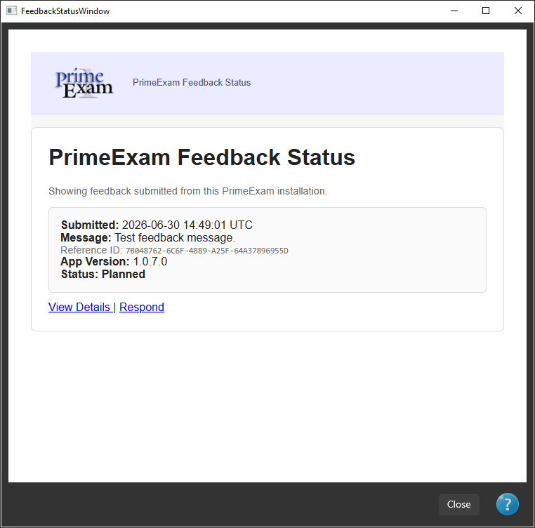 Checking Feedback Status